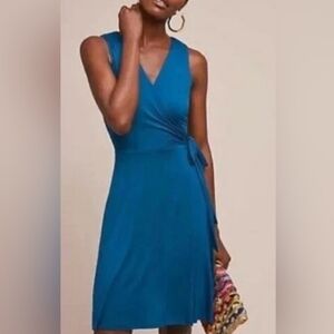 Bailey/44 By ANTHROPOLOGIE Elegant Teal Wrap Dress